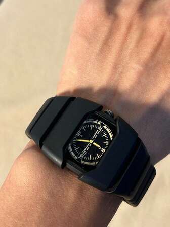 GUANQIN 1pc Y2K Futuristic Vintage Quartz Watch, Fashionable Personalized High-Tech Waterproof Men's Watch, High-Quality Retro Men's Wristwatch Suitable For Halloween, Christmas,Father's Day,Students,Festivals,Dating,Business, Daily,Gifts