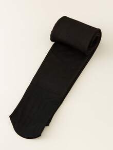 2/1 Pair Kids/Girls Thermal Lined Tights, Black Sheer Opaque Soft Leggings, Classic Solid Color Versatile Comfortable Stirrup Pantyhose, Suitable For Autumn/Winter Daily Wear, Outdoor Sports, School, Holidays, Home - Black - View 12