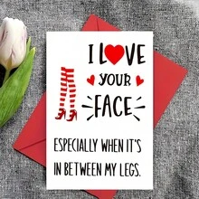 1 Stück süße Karte, geeignet für ihn/sie, Valentinstag Geschenkkarte, geeignet für Freund/Freundin, Ehemann/Ehefrau, Mann/Frau, Jahrestag, Geburtstagskarte