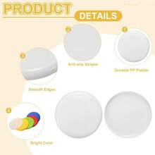 PATIKIL Flying Disc Colorful Plastic Flying Disk Flyer For Outdoor Sports Training Playing Lawn Game Durable And Lightweight Design Ideal For Outdoor Recreation Fitness Activities And Team Building Exercises - White - View 5