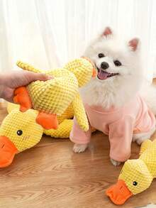 1 Set Of Soft Duck Plush Toys That Can Bark, Yellow/Green/Pink,Companion Animals For Cats And Dogs, Helping Dogsplay And Consume Energy, Suitable For Small And Mediumsized Pets (Large Pets May Bite People, So It Is Not Recommended For Large Pets), Christmas Pet Gift