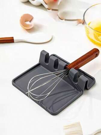 1 pieza Soporte de silicona para utensilios de cocina, estante para cucharas para espátula, cucharón, almacenamiento de herramientas de cocina en el mostrador