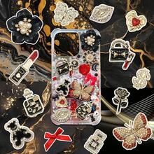 Junk Case Charms Red Black Bow Flower Charm Phone Cases 3D Gold Junk Case Kit Elegant Heart Bear Big Charms Customizing Accessories - 最初的 - 查看 5