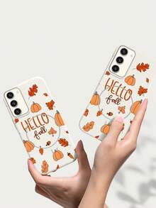 Custodia magnetica opaca con motivo a zucca per Samsung Galaxy S22+ S23+ S22 Plus S23 Plus S22 Ultra S23FE S23 Ultra, custodia protettiva in TPU morbida e antiurto