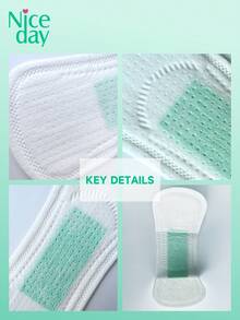 Niceday 20Pcs/40Pcs/60Pcs/80Pcs/100Pcs/120Pcs Aloe Vera Sanitary Pads, 155mm Daily Use, Ultra-Thin Menstrual Pads, Women's Intimate Care Liners, Breathable And Cooling, No Itchiness Or Odor