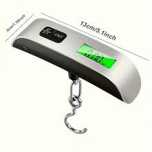 1pc Portable Electronic Scale With Rule For Home Use, Multifunction High Precision Digital Hanging Scales With Hook, LCD Display 50kg/110lbs Electronic Fishing Weighs Weight Balance Tool, 50kg/10g Digital Luggage Scale Electronic Suitcase - A - View 13
