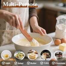 用于酸面团发酵、搅拌、刮取罐底的木制搅拌棒，长柄罐铲，柚木厨房用具套装，适用于烘焙和烹饪