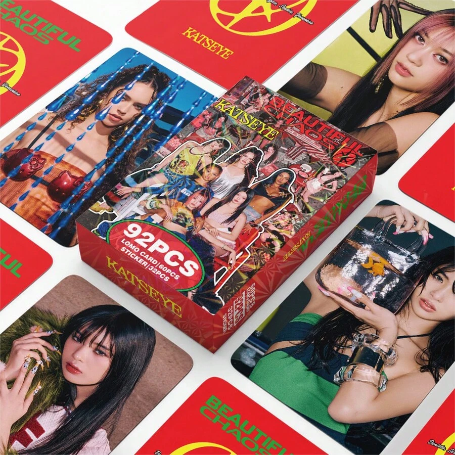 92张KATSEYE小卡套装 | Gabriella、Lana、Sofia、Manon和May的LOMO迷你卡片和贴纸 | 高清双面K-POP偶像粉丝收藏系列,最新专辑《TOXIC》和《Born To Shine》系列,剪贴簿和日记装饰,流行音乐周边 - 彩色 - 查看 1