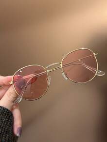 1 chiếc kính thời trang trẻ em gọng kim loại tròn kiểu retro chất lượng cao, tròng kính màu hồng, phù hợp cho cả bé trai và bé gái, dùng cho các bữa tiệc ngày lễ, du lịch ngoài trời, kỳ nghỉ biển, làm đạo cụ chụp ảnh và phụ kiện đeo hàng ngày. - Nhiều màu - Xem 13