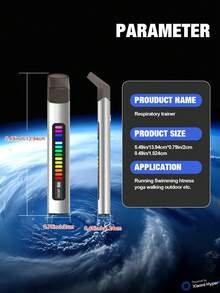 1pc Portable Breathing Trainer Vital Capacity Core Muscle Vest Line Fitness Equipment, Multi-Color Choice, Gift, Home, With USB Data Cable, Preferred Gift.