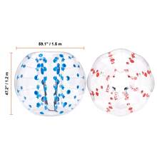 Paquete de 2 pelotas de parachoques inflables de 1,5 m (5 pies) para adolescentes y adultos, bolas de burbuja de PVC de 0,8 mm de grosor con forma de hámster humano para juegos en equipo al aire libre, juguetes de parachoques para jardín, patio y parque. - 2 pelotas - Ver 10