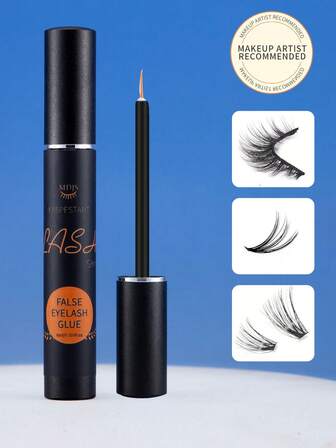1 Piece Of Transparent False Eyelash Glue, Suitable For Lashes Clusters And Strip-Shaped False Eyelash Extension Bonding, With Super Strong Setting And Lasting For 48 Hours, Non-Irritating, Waterproof, Latex And Formaldehyde-Free, Suitable For Personal And Family Party DIY False Eyelash Makeup Supplies