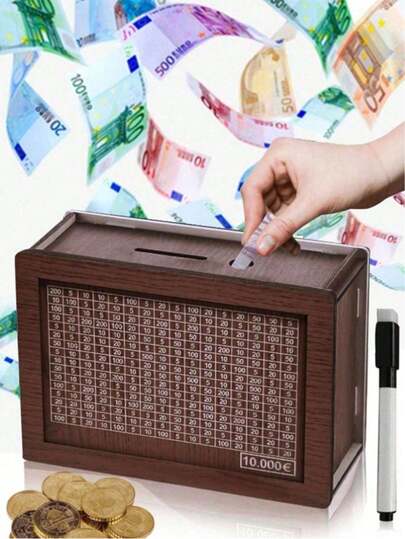 El regalo del ahorro: Caja de dinero de madera grabable | Un diseño divertido y atemporal para crear hábitos de por vida | Regalo perfecto para Navidad, cumpleaños y Año Nuevo