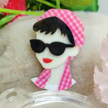 Spilla in acrilico alla moda e carina per le donne - combina stile e adorabilità, adatta per cappelli, borse, sciarpe, accessorio dolce - A - Visualizzare 2