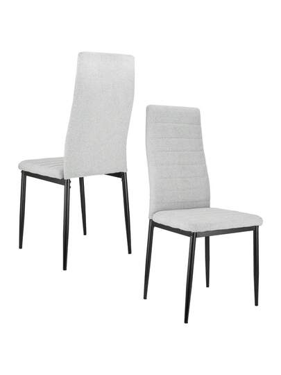 Set Of Dining Chairs High Backrest, Metal Frame Padded Seat Com Tafel Room, Living Room Office view 10