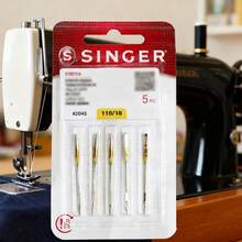 SINGER Universal Haushaltsnähmaschinennadeln, 5 Stücke/Packung - 2045 Stretch-Nadeln, sortierte Größen 10/12/14/16/18, beständiger Edelstahl, glatte Näharbeit für Stretchstoffe, DIY-Schneiderei, Bekleidungsherstellung, Frühjahrsnähen und Weihnachtsbastelprojekte - Verschiedenfarbig - Übersicht 15