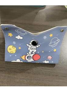1pc Astronaut Shaped Tissue Box, Suitable For Nursery, Creative Waterproof Cute Luxury Astronaut Tissue Box, Home Tissue Paper Storage Box - Multicolor - View 9