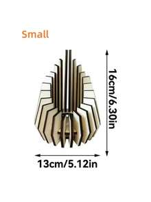 Creative Wooden Candle Holder, Suitable For Dining Room, Bedroom, Home Decor, Christmas, Halloween, New Year, Creative Holiday Gift, Warm Atmosphere (Candles Not Included) - Original Wood Color - View 8