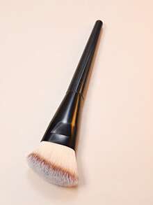 1pc Flat Foundation Makeup Brush, New Black Handle Flat Head Powder Blush Contour Blush Brush,Foundation Brush,Concealer Brush,Blush Brush,Contour Brush,Blush Brush,Bronzer Brush,Powder Brush,Foundation Brush,Blush Brush
