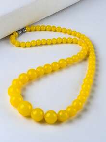 1 pieza Collar de cuentas de ámbar rojo de abeja ruso natural, collar de cadena de cuentas unisex, joyería de estilo vintage clásico para uso diario