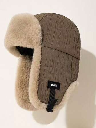 Soft Thick Women's Earflap Hat, Warm Windproof Cycling Cap, Fashion Versatile, Autumn/Winter