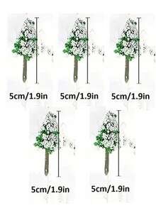5/10 mô hình cây thông tuyết Giáng sinh, đồ trang trí cây thông ngày lễ - Mô hình cành cây nhựa mờ mini, chiều cao 1,9-4,9 inch, 5 kích cỡ mô hình cây thông tuyết, thích hợp để trang trí Giáng sinh, trưng bày phong cảnh mùa đông, không cần nguồn điện, dễ lắp ráp, lý tưởng cho Lễ tạ ơn, tiệc Giáng sinh và đồ trang trí theo mùa - Nhiều màu - Xem 12