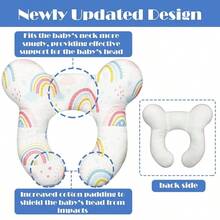 Support Pillow, Neck Pillow Upgraded Comfortable Sleep Cushion Car Plane Stroller Pushchair - A - 彩虹 - 查看 5