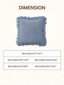 1个浪漫法式风格无填充抱枕套，别致浪漫装饰抱枕套，适用于卧室/宿舍/沙发/躺椅，可作为礼物送给爱人或朋友，可机洗，灰蓝色，通过Oeko-Tex认证