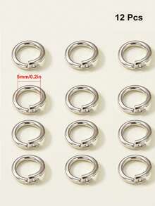 【珠宝制作开口圈】18K镀金铜开口圈，适用于珠宝制作 | 钥匙扣和项链，珠宝制作配件