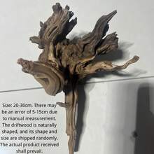 1 buc. Lemn plutitor mare, 25-30 cm, decor natural din lemn plutitor, coral, acvariu Aquascape, lemn plutitor - habitat realist pentru reptile și amfibieni cu ramuri cățărătoare, platformă pentru cuibărirea țestoaselor, decor pentru acvariu cu apă dulce sau sărată, aspect natural, lemn durabil, livrare aleatorie de decor pentru acvariu sud-american, rădăcini de bonsai, coarne de cerb, ramuri uscate de copac