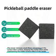 HTPICK 1pc Ping Pong Racket Cleaning Eraser, Removes Carbon Fiber Surface Residue & Dust, Maintains Matte Effect, Made Of Reusable Material