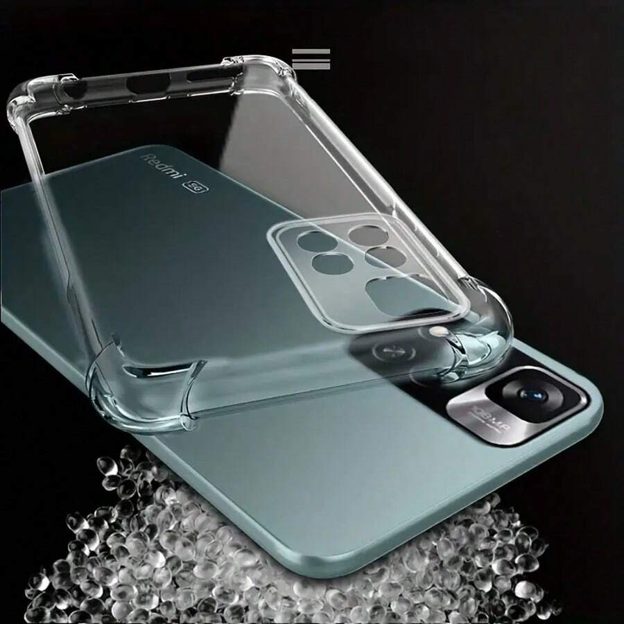 1 Funda de teléfono con cojín de aire transparente en las 4 esquinas, compatible con transmisión de voz, para TecnoPova 5/TecnoPop 9/TecnoPop 8/TecnoCamon 30/TecnoCamon 20/TecnoSpark 30C/Infinix Zero 30/Infinix Smart 6/Infinix Note 30i/Infinix Note 30 y misma serie de modelos de teléfonos inteligentes