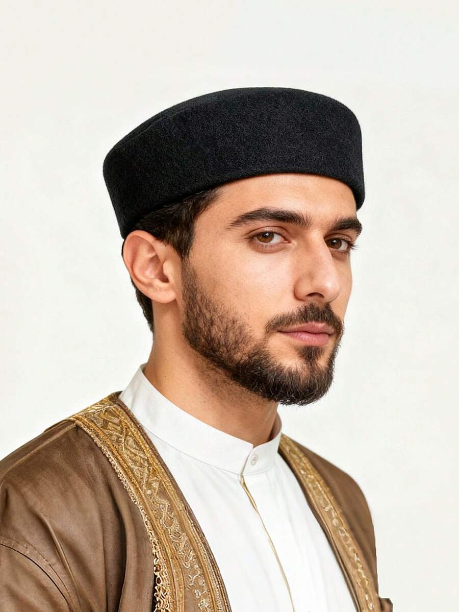 1 Woolen Hat Prayer Hat Made Entirely Of Wool Muslim Hat Islamic Hat Gift