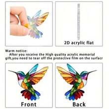 2D Flat Bohemian Style 2D Polymer Hummingbird Ornament - Vibrant, Featherless, And Battery-Free Christmas Decoration For Car Rearview Mirror, Christmas Tree, Or Backpack, Bohemian Style Christmas Decoration Christmas Decorations Home Christmas Gifts Christmas Decor - ST0001 - View 10