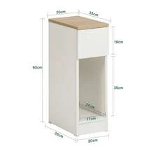 SoBuy طاولة جانب السرير FBT111-WNx2 - أبيض + كاكي - مشاهدة 7