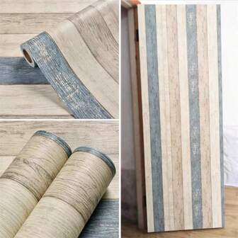 1 Roll Of Vinyl Self-Adhesive Wallpaper Roll, Imitation Wood Grain Splicing Wallpaper, Sticky Wallpaper, Peeling And Pasting Movable Wallpaper, Used In Living Room, Kitchen, Bedroom, Art Wall Decoration, Wall Decor, Cabinet, Dining Table, Niche Home Decor, Room Decor, Bedroom Decor, Apartment Decor