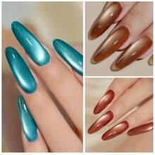 XEIJAYI 15ml Rainbow Candy 12-Color Cat Eye Nail Gel Set - Vibrant Pastel Hues With Playful Shine, Perfect For Fun-Loving Girls' Daily Glam & Parties, Easy Apply & Long-Lasting - 彩色 - 查看 8