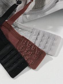 3Pcs Solid Seamless Push Up Bras --Three-Breasted Adjustable Shoulder Straps Underwire Bras - Multicolor - View 6