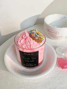 1pc Candle In Tin, Creative Handmade Candle, Romantic Atmosphere Decor, High-End Photoshoot Prop, Suitable For Holidays, Festivals, Valentine's Day, Ramadan, Easter, Mother's Day, Christmas, Halloween, New Year, Commemorative Gifts For Family And Friends