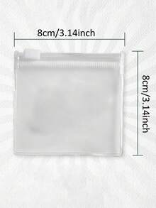10/20个可重复使用的PVC自封袋，8x8厘米珠宝防氧化收纳袋，医疗收纳袋，拉链医疗包套装，诱饵袋珠宝收纳袋自封药品收纳装置及旅行配件，戒指项链手链数据线收纳袋 - 彩色 - 查看 6