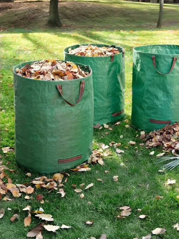 Saco coletor de lixo para jardim externo de 120 litros, adequado para gramados, piscinas, resíduos de jardim, lavanderia e itens diversos
