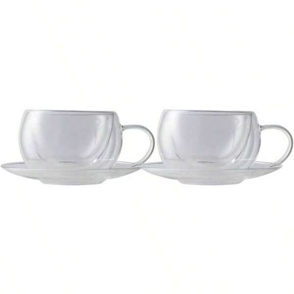 Blend Double Wall Cup Saucer 270ML Set Of 2 Boxed