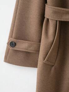 DEEKA Autumn/Winter New Women's Fashion Classic Double-Breasted Windbreaker Coat - Mocha Brown - View 9