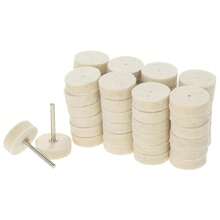 129Pcs Felt Polishing Buffing Pads Wheel Wool Plastic Rotary Kit Set - White - View 7