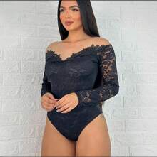 Women Bodysuits - 黑色 - 查看 4