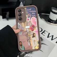 Funda de teléfono TPU para  Galaxy S23 Ultra S24 S25 S22+ S20 FE Pro Plus 5G, patrón de armonía divina, fácil de llevar en el bolsillo, funda protectora suave a prueba de golpes, funda protectora a prueba de golpes, funda de silicona para teléfono, cubierta protectora para teléfono, funda de teléfono con patrón, diseño de impresión UV, material TPU suave, tecnología de impresión UV, usuarios de  Galaxy, actualización de accesorios móviles - Colores mixtos - Ver 4