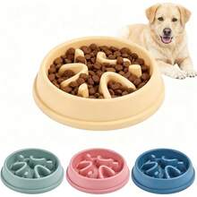 RFID Plato de Alimentación Lenta para Perro, Comedero Lento para Perro, Evitar la Asfixia, Mejora la Digestión,  y noóxico, Adecuado para Perros y Gatos de tamaño pequeño y Mediano (Azul) - Amarillo - Ver 12