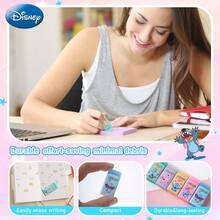 Disney Bộ 5 cục tẩy Stitch Angel Jelly Eraser 5 màu được  cấp phép chính thức Thiết kế nhân vật hoạt hình dễ thương, quyến rũ, dễ dàng xóa mà không để lại dấu vết Kết cấu mềm mại, chống gãy Quà tặng thiết yếu cho bạn bè, sinh nhật, Giáng sinh - Xem 7