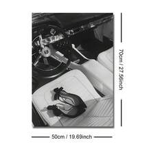 1pc Framed/Unframed Black White Luxury Car Heels Fashion Canvas Poster Vintage Wall Art Print Minimalist Aesthetic Decor Retro Painting For Apartment,Living Room,Bedroom,Modern Home Decoration - Multicolor - View 11