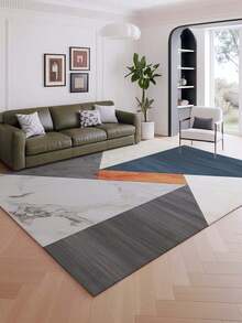 1pc Luxury Fashion Style Indoor Decorative Carpet, New Faux Wool Material Indoor Rug, Living Room Carpet, Sofa Carpet, Bedroom Carpet, Anti-Slip Bedside Mat, Dining Room & Kitchen Carpet, Office Chair Pad, Entryway Doormat, Outdoor Picnic Mat, Outdoor Camping Blanket - Multicolor 1 - View 3